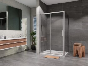 Lansanit - Sprchový kout obdélník posuvný Vati 1000x900, chrom, matné sklo LAN03046/LAN05028