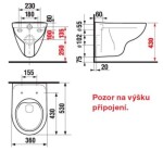 JIKA předstěnový instalační 8 cm systém bez tlačítka + WC JIKA LYRA PLUS RIMLESS + SEDÁTKO DURAPLAST H894652 X LY1