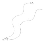 Stříbrný řetízek s přívěskem ve tvaru klíče - stříbro 925/1000, Stříbrná 38 cm + 7 cm (prodloužení)