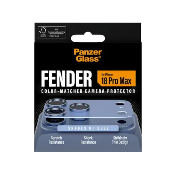 PanzerGlass Fender iPhone 18 Pro Max Shades of Blue / Ochranný kryt fotoaparátu / silikon / plně nalepovací (PG06497)