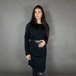 HOSH Pletené šaty ELLIS s páskem Barva: Černá