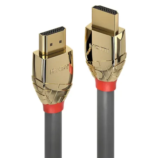 Lindy Gold Line šedá / HDMI kabel / High Speed / 5 m / 4K 4096×2160 (37864)