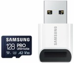 SAMSUNG Micro SDXC PRO Ultimate 128GB + USB adaptér / UHS-1 / Class 10 / U3 / Čtení: 200MBps / Zápis: 130MBps (MB-MY128SB/WW)