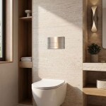 REA - Podomítkový Instalační Set Slim 024N pro WC s Tlačítkem T Brush Steel KPL-E1057