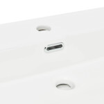 Nábytkové umyvadlo SAT B-Way 81x46 cm bílé matné otvor pro baterii uprostřed SATBWA8046WM SATBWA8046WM