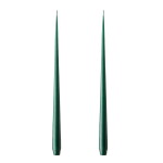 Ester & erik Svíčka Taper 32 cm – 60 noble Pine Matt – set 2 ks, zelená barva, vosk