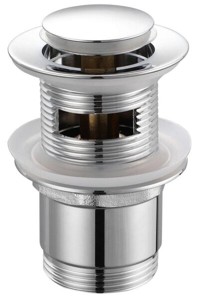 AQUALINE - Umyvadlová výpust 5/4“, click-clack, malá zátka, 30-45, chrom TF8001