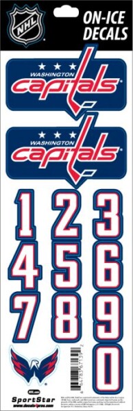 Sport Star Samolepky na helmu Washington Capitals NHL Decals Navy
