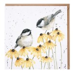 Přání Wrendale Designs My Sweet Chickadee, 15x15 cm - Sýkorky