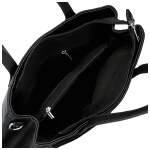 Trendy dámská koženková kabelka na rameno Remiga, černá