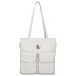 Stylová dámská koženková kabelka na rameno Susanne, šedá