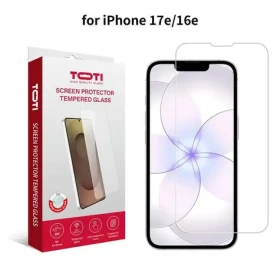 TOTI Glass 2D iPhone 16e/17e transparentní / Ochranné sklo / 2D / tvrzené