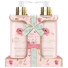 Baylis & Harding Sada s péčí o ruce Rose & Poppy & Vanilla – 2 x 300 ml, růžová barva, plast