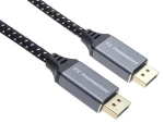 PremiumCord DisplayPort 1.4 přípojný kabel M-M 0,5 m stříbrná / Video kabel / 8K 60Hz / zlacené konektory (kport10-005)
