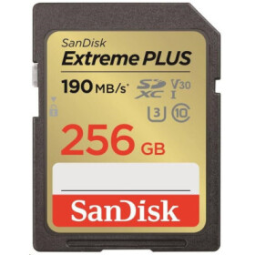 SanDisk SDXC karta 256GB Extreme PLUS (R 190 MB/s W130 MB/s Class 10, UHS-I U3 V30) EDF_493420