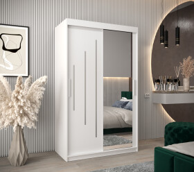 Šatní skříň Abi Y2 Barva korpusu: Bílá, Rozměry: 120 cm, Dveře: Bílá