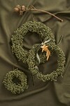 Ib Laursen Sametová stuha Moss Green – 10 m, zelená barva, textil