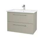 Dřevojas - Koupelnová skříňka GIO SZZ2 80 - M05 Béžová mat / Úchytka T02 / M05 Béžová mat 202170B