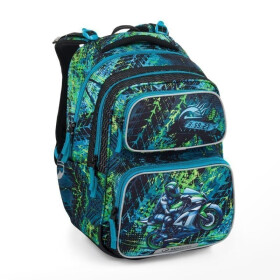 Bagmaster školní dvoukomorový batoh DOPI 25 B – motorka