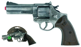 Policejní revolver Gold colection stříbrný kovový 12 ran - Alltoys Gonher
