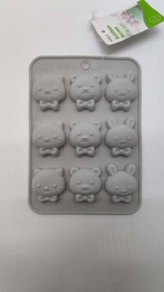 Dortisimo Silikonová forma na čokoládu Medvídci, kočičky a zajíčci