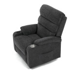 Polohovací křeslo, elektrické kabelové ovládání, šedá, látka, TV-S8348 GREY2