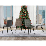 Jídelní židle, zelená, sametová látka, DCL-X7015 GRN2