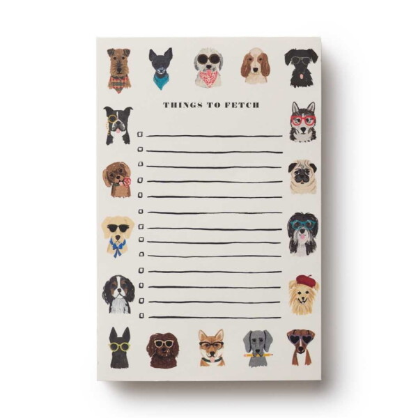 Rifle Paper Co. Poznámkový blok Dog Days, bílá barva, papír