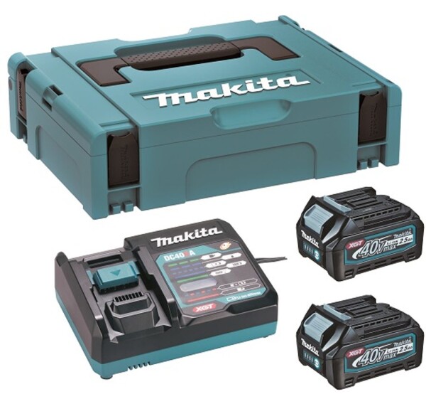 Sada akumulátorů Makita XGT 40V/2,5Ah BL4025 s rychlonabíječkou 191J81-6