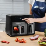 Zelmer ZAF9000 Dual černá / Horkovzdušná fritéza / 2700 W / 9 l / 8 programů (ZAF9000 Dual)