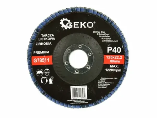 GEKO G78511 / Lamelový kotouč / 125 x 22.2 mm / P40 (G78511)
