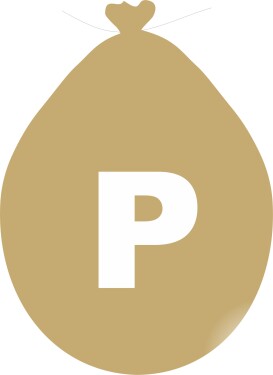 Balónek písmeno P zlaté balonky.cz Balónek písmeno P zlaté balonky.cz