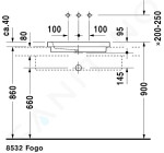 DURAVIT - 2nd floor Umyvadlo bez přepadu, 580x415 mm, WonderGliss, bílá 03175800291