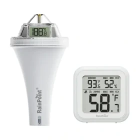 RainPoint Teploměr do bazénu s přijímačem / Teploměr / bezdrátový / dosah 100 m / IP68 (HCS565ARF+HCS015T2H)