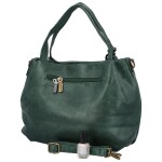Trendová dámská koženková kabelka Elpoko, zelená