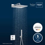 GROHE - Precision Cube Sprchový set s termostatem pod omítku, 31x31 cm, chrom 34879000