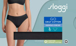Dámské kalhotky GO Daily Cotton Tai 3P - BLACK - černé 0004 - SLOGGI BLACK L