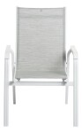 KETTLER BASIC PLUS stohovatelné, hliníkové křeslo - bílá / světle šedá