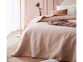 DumDekorace Moderní pudrově růžový přehoz na postel 170 x 210 cm