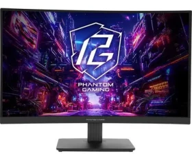 27" ASRock Phantom Gaming PG27QRT1B černá / VA zakřivený / 2560 x 1440 / 180Hz / 1ms / 5000:1 / HDMI+DP / VESA (90LXA0F0-A0E1A0V)