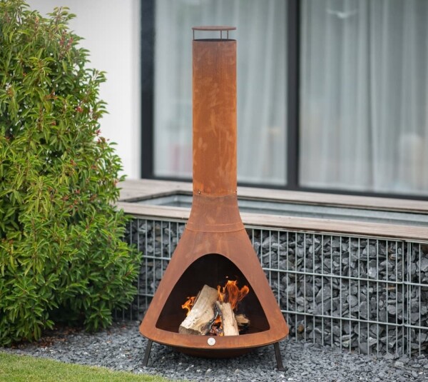 Zahradní krb z oceli – Westmann (rez)