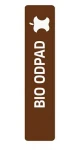 ALDA Samolepka pro odpadkový koš TITAN Bio hnědá / Samolepka / 17 x 95 cm