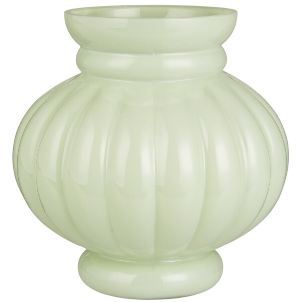 Ib Laursen Skleněná váza Light Green Petra, zelená barva, sklo