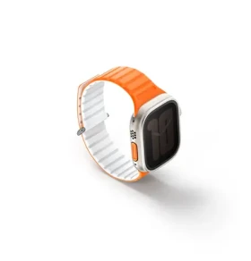 UNIQ Revix Evo Reversible Magnetic řemínek pro Apple Watch 49 45 44 42 mm - AMBER (oranžová bílá) (8886463688243)