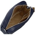 Stylová dámská koženková crossbody kabelka Erina, tmavě modrá