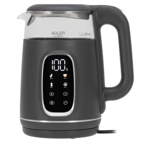 Adler AD 1305 šedostříbrná / Rychlovarná konvice / 2200 W / 1.7 L / termostat 40–100 °C (AD 1305gs)