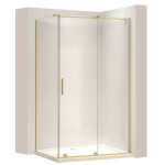 REA/S - Sprchová kabina Montana Gold Brush 100x80 KPL-K2507