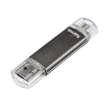 Hama Laeta Twin 32 GB šedá / Flash disk / USB 2.0 / microUSB / až 10 MBs (123925-H)