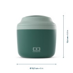 Monbento Termo box na potraviny Monbento Element Green Bicolor 550 ml, zelená barva, kov