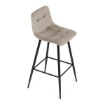 Barová židle, hnědá, látka,AUB-X7015 CAP2